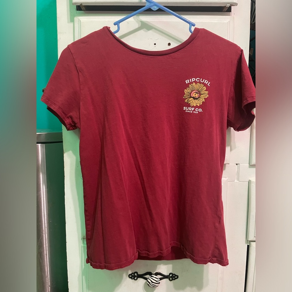 Ripcurl Burgundy Flower Beach Shirt